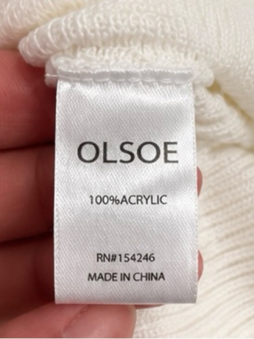 NWT OLSOE Ivory Ribbed Sleeveless Turtleneck Sweater Tunic XL - Picture 3 of 5
